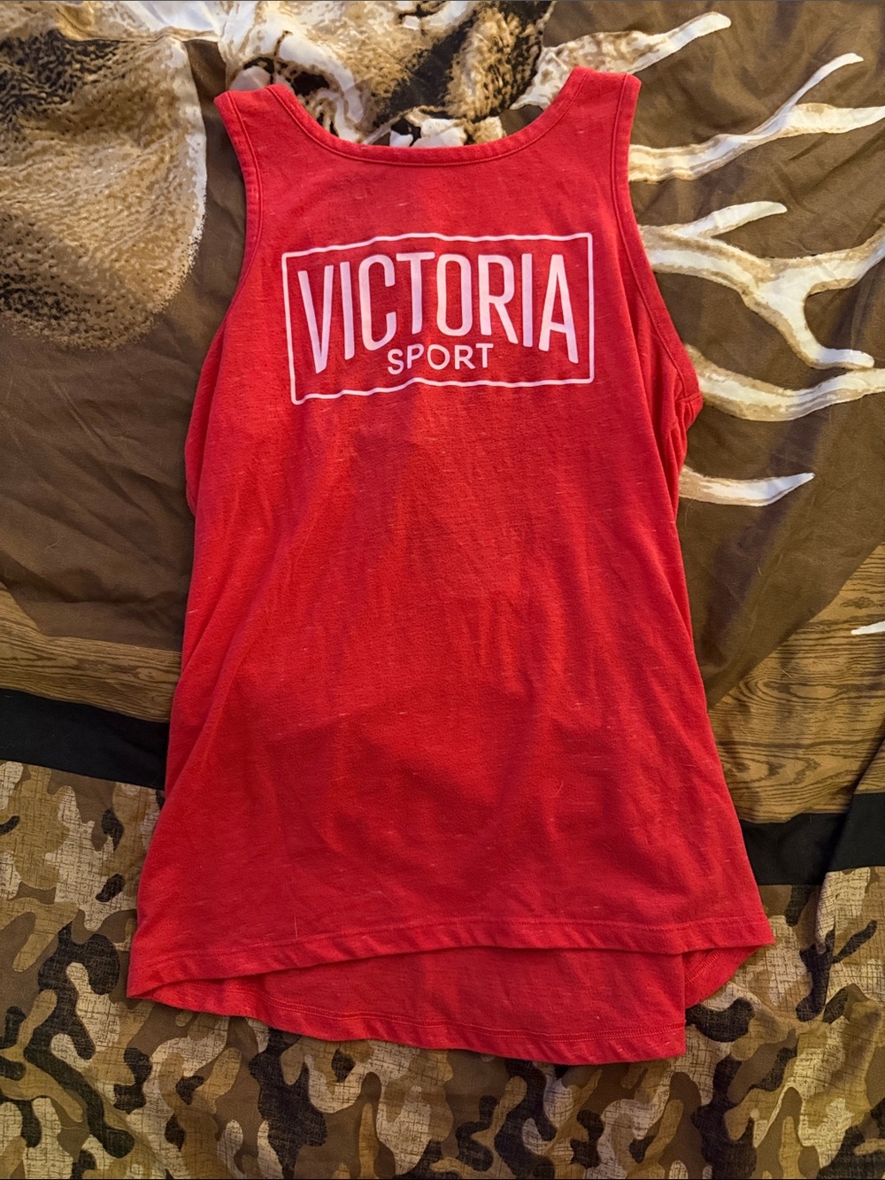 Victoria's Secret Red Victoria Sport Logo Tank